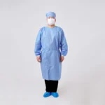 Disposable PP Long Sleeve Isolation Gown - Blue