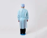 Blue disposable PP Long-sleeve non-woven medical isolation gown - Image 5
