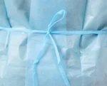Blue disposable PP Long-sleeve non-woven medical isolation gown - Image 4