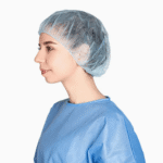 Blue Disposable Nonwoven Protective Bouffant Cap (RCH-001) - Image 2