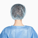 Blue Disposable Nonwoven Protective Bouffant Cap (RCH-001) - Image 3