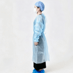 Blue Disposable Medical Protective Isolation Gown (RCB-011) - Image 2