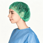 Green Disposable Nonwoven Protective Bouffant Cap (RCH-001) - Image 3