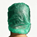Green Disposable Elastic Protective Hood with Face Mask (RCH-011)