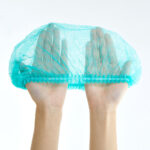 Green disposable PP Non Woven Strip/Clip/Mop/Mob/Bouffant Cap - Image 2