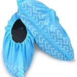 Disposable Blue SMS Waterproof Shoe Covers - Heavy Duty Anti-Slip