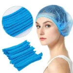 Blue disposable PP Non Woven Strip/Clip/Mop/Mob/Bouffant Cap