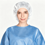 White Disposable Nonwoven Protective Bouffant Cap (RCH-001) - Image 2