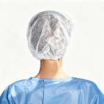 White Disposable Nonwoven Protective Bouffant Cap (RCH-001) - Image 3