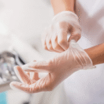 White Disposable Transparent Medical Protective Gloves (RCO-015) - Image 2