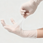 White Disposable Transparent Medical Protective Gloves (RCO-015)