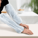 White PE Disposable Elastic Waterproof Protective Sleeves (RCO-010) - Image 3