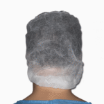White Disposable Elastic Protective Hood with Face Mask (RCH-011) - Image 3