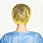 Yellow Disposable Nonwoven Protective Bouffant Cap (RCH-001)