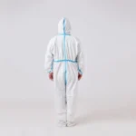Blue-striped white  disposable SMS non-woven medical protective suit