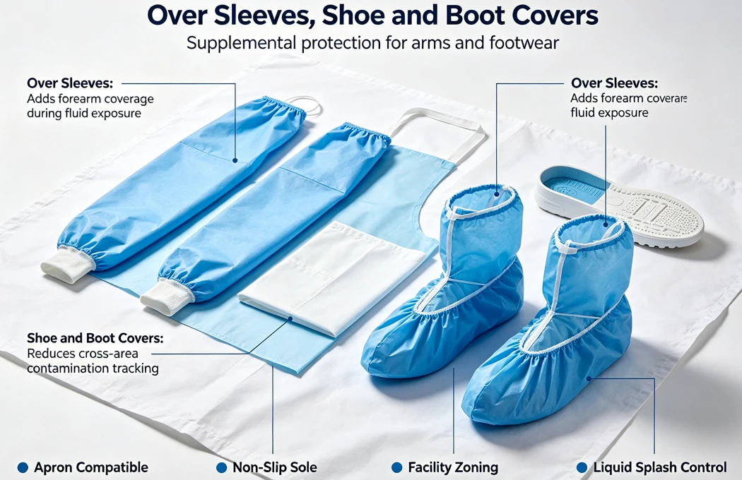 Supplemental protection for arms and footwear