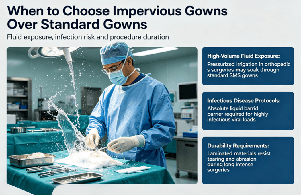 Choose Impervious GownsOver Standard Gowns