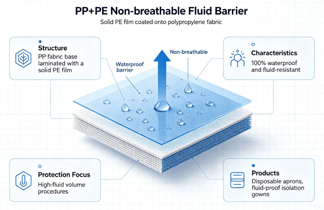 PP+PE Non-breathable Fluid Barrier