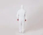 White disposable PP+PE non-woven medical protective suit - Image 3