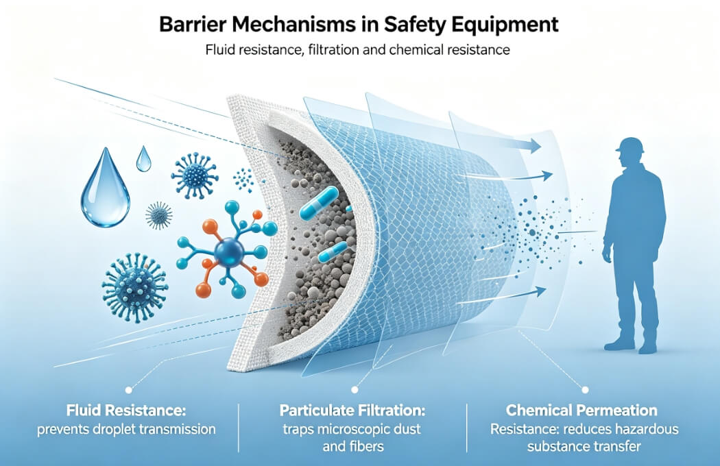 Barrier Mechanisms in Safety Equipment