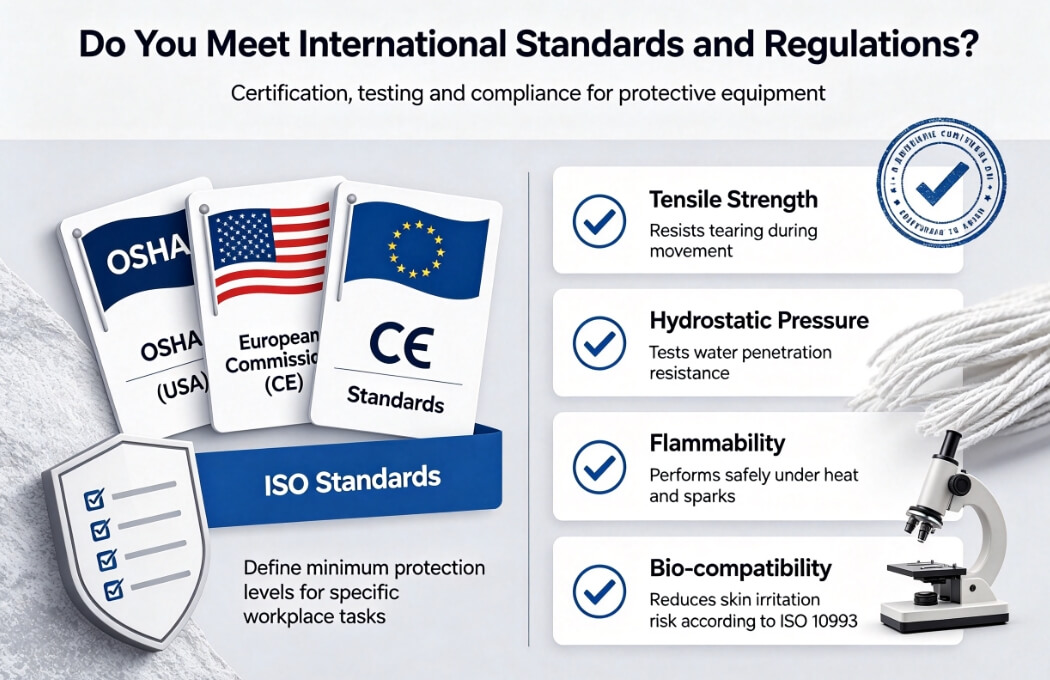 Certification, testing and compliance for protective equipment