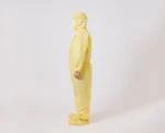 Yellow disposable PP non-woven medical protective suit - Image 2