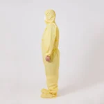 Yellow disposable PP+PE non-woven medical protective suit