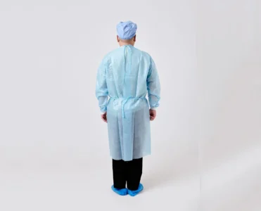 Long Sleeve isolation gown back view
