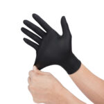 Disposable Black Nitrile Examination And Protective Gloves