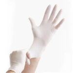Disposable White Food-Grade Nitrile Protective Examination Gloves - Image 2