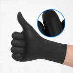 Disposable Black Nitrile Examination And Protective Gloves - Image 3
