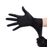 Disposable Black Nitrile Examination And Protective Gloves - Image 2