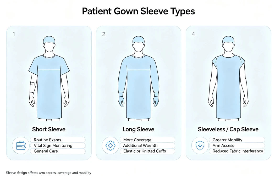 Comparison of Patient Gown Sleeve Styles
