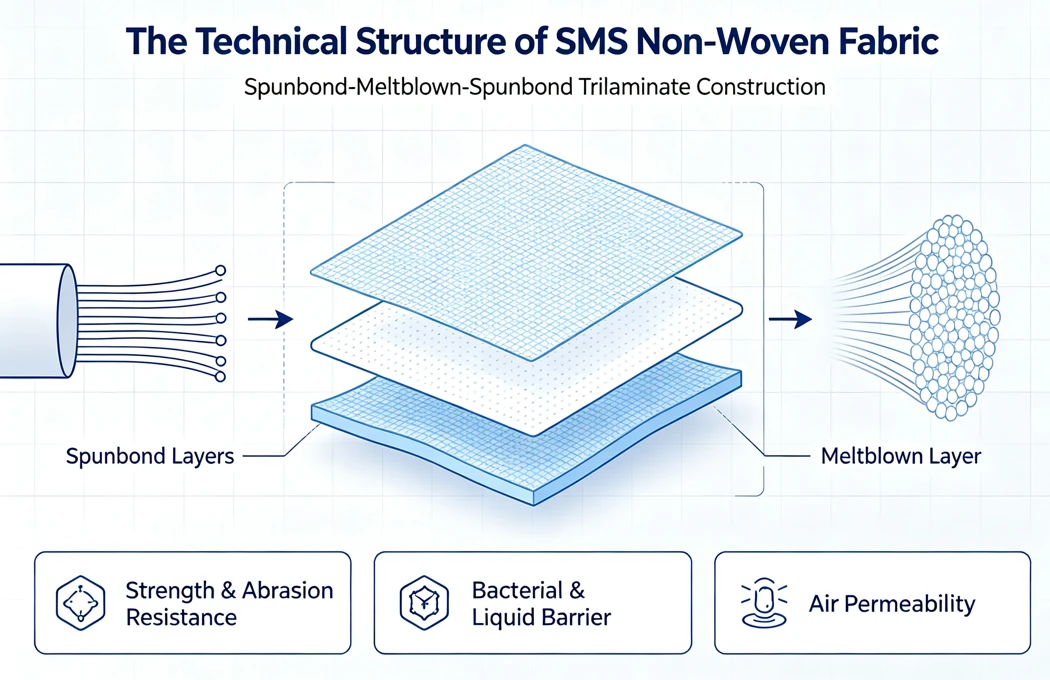 The Technical Structure of SMS Non-Woven Fabric