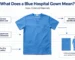 Blue hospital gown guide, medical blog cover