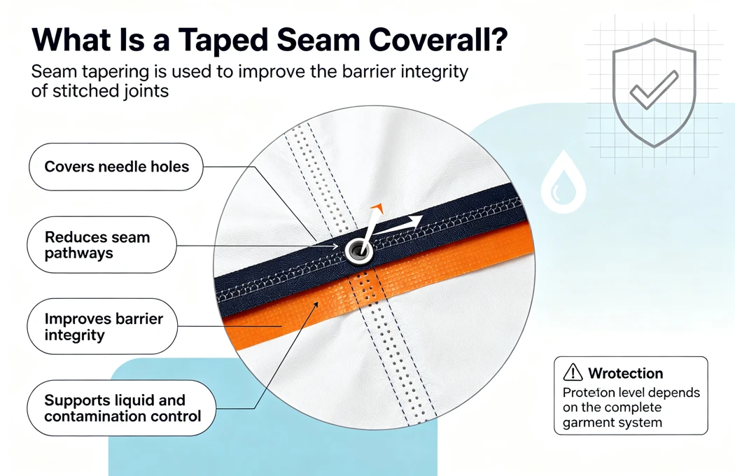 Taped Seam Coverall Barrier Protection