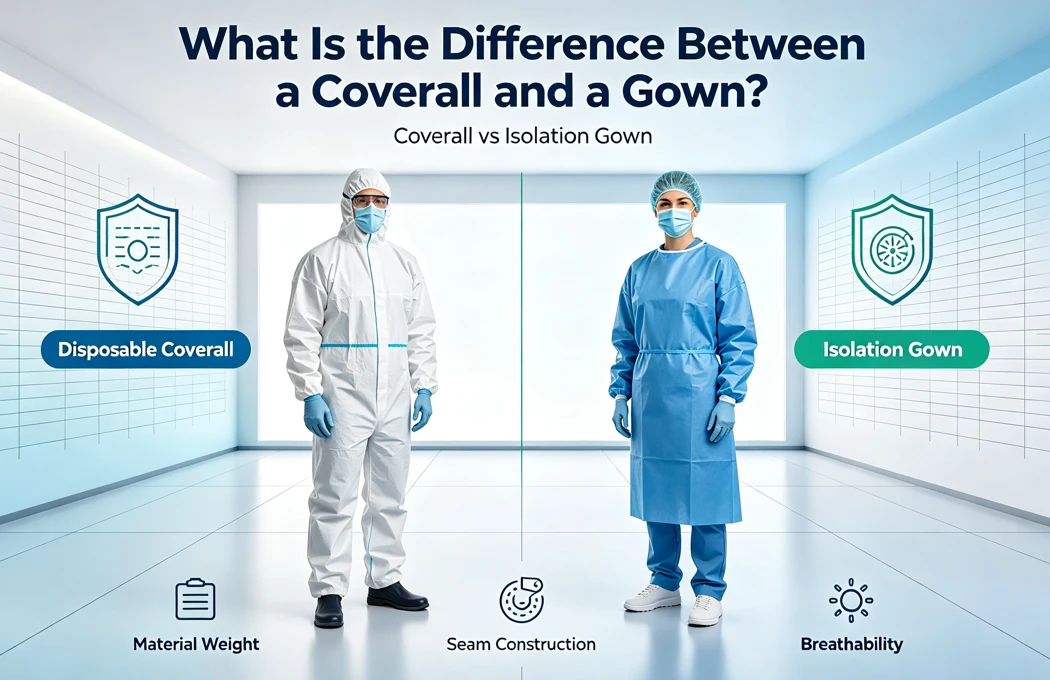 coverall vs gown