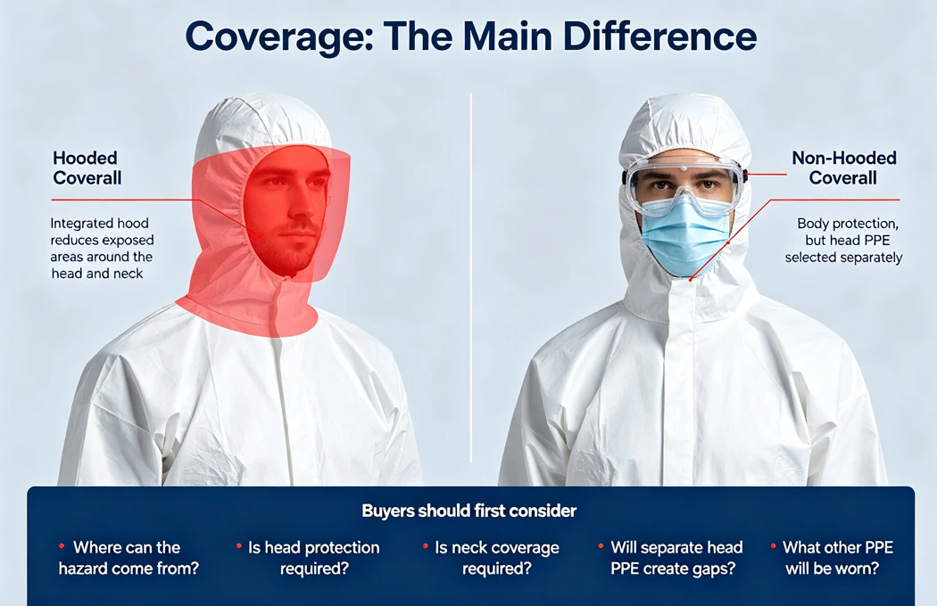 Disposable coverall coverage comparison