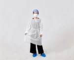 White Nonwoven Medical Long Sleeve Isolation Gown - Image 4