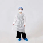 Water-Resistant White Isolation Gown for Hospitals