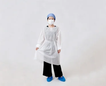 long sleeve nonwoven isolation gown