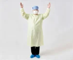 Liquid-Resistant Yellow Disposable Isolation Gown - Image 3