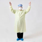 Yellow SMS Barrier Isolation Gown for Food Handling