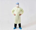 Liquid-Resistant Yellow Disposable Isolation Gown