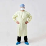 Liquid-Resistant Yellow Disposable Isolation Gown