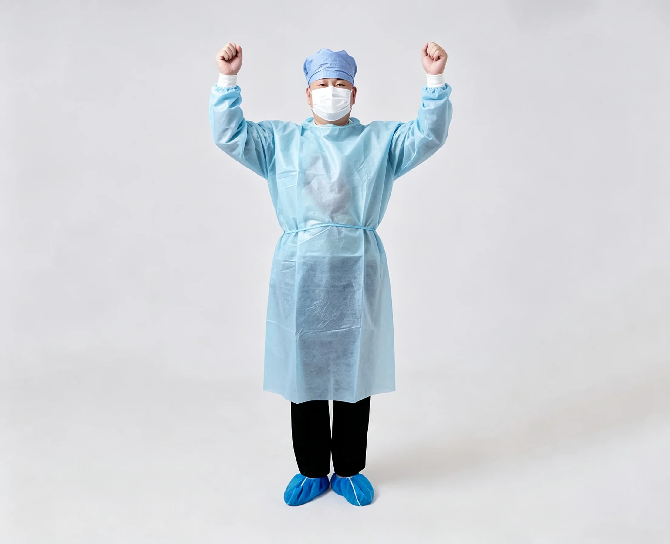 gly-tls (1) Sky Blue Dust-Resistant Isolation Gown - Image 1