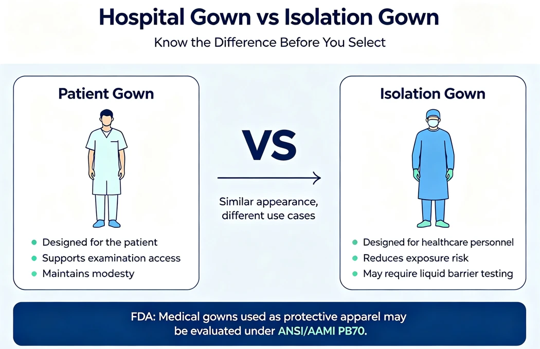 Hospital Gown vs Isolation GownKnow the Difference Before You Select