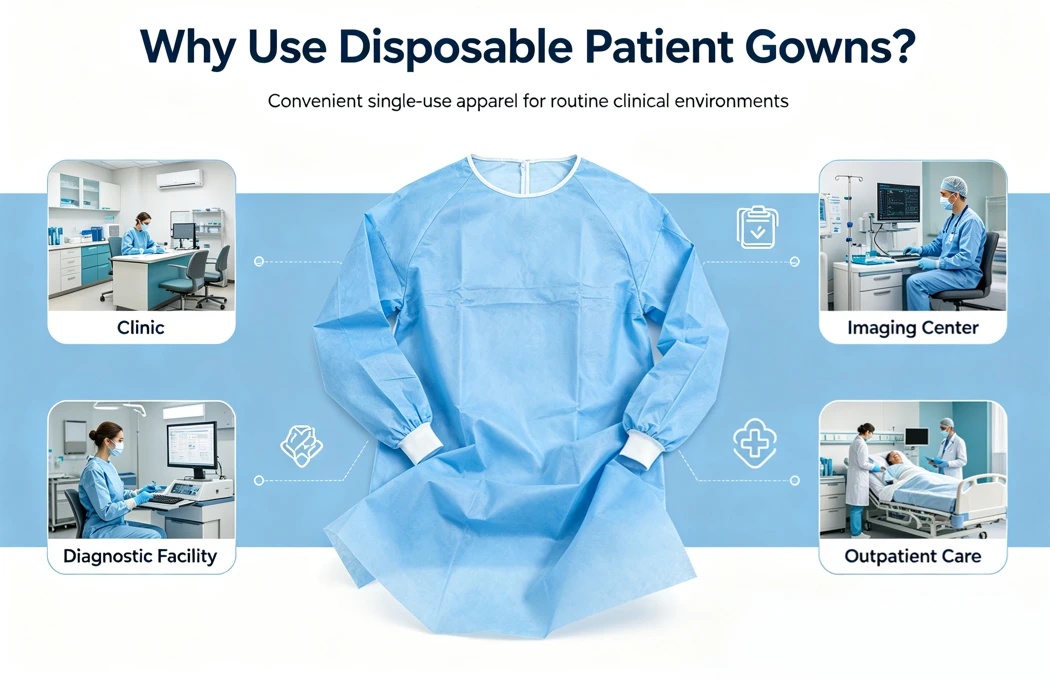 Convenient single-use apparel for routine clinical environments