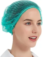 Green Good-Grade Disposable Non-Woven Elastic Hairnet