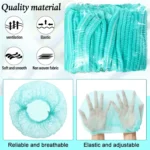 Green Good-Grade Disposable Non-Woven Elastic Hairnet - Image 5